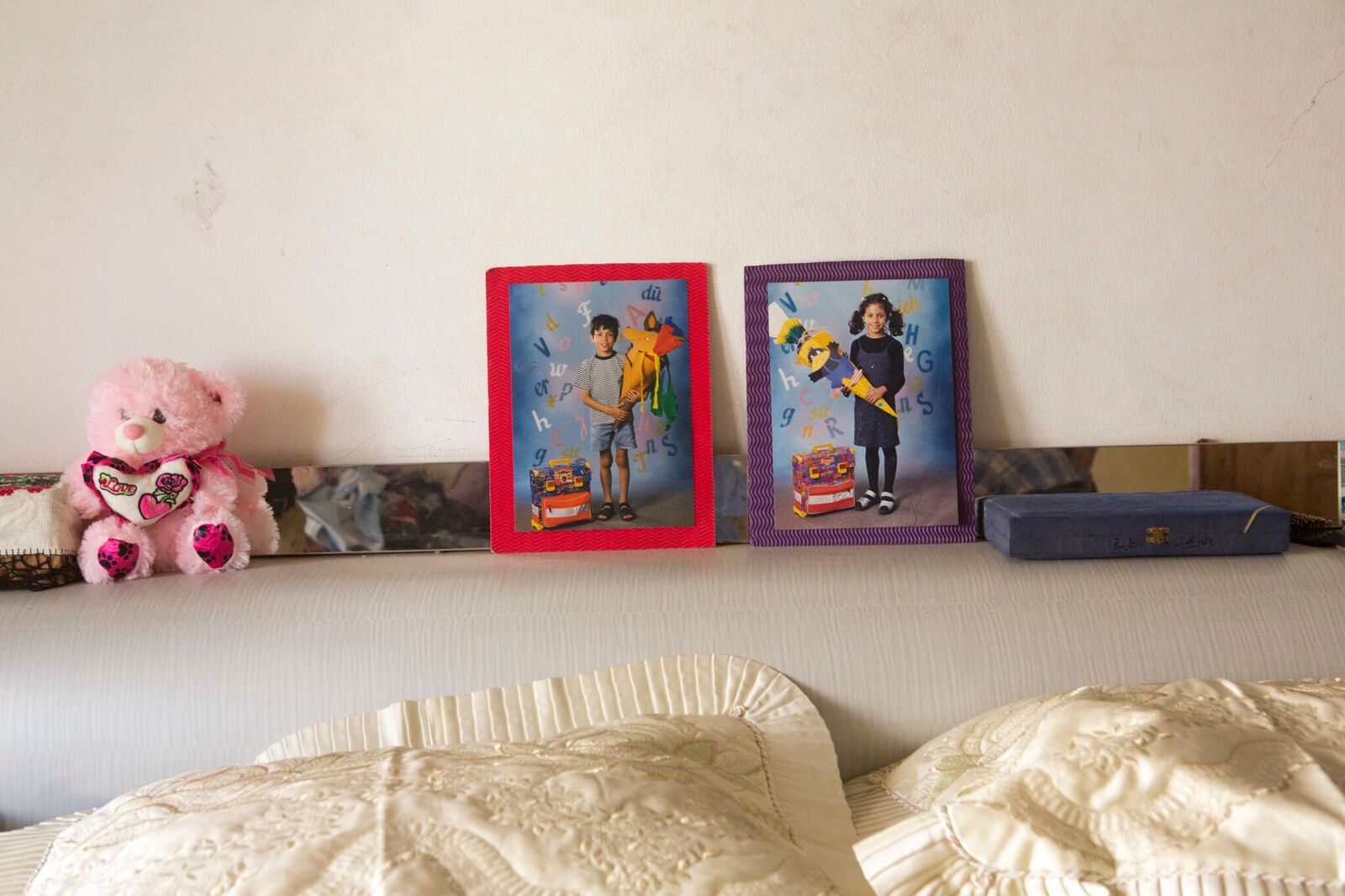 After returning to Gaza, Ibrahim married Taghrid. They had five children. Still, he missed Ramsis and Layla. Their childhood photos took the honorary spot above the bedhead in Kilani's house.
