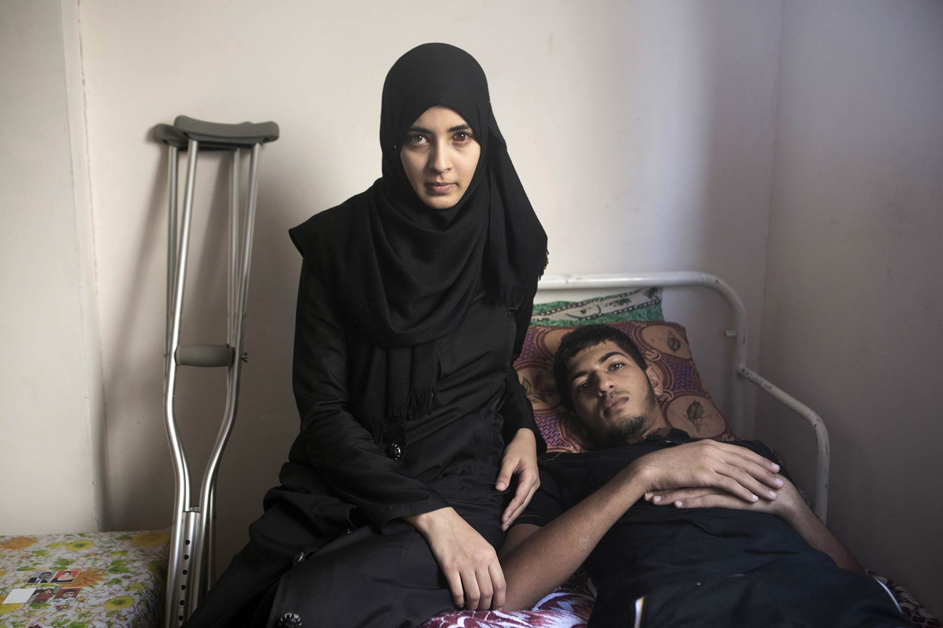 “I heard Wafaa' screaming from under the rubble. I could see only her toes moving. I tried to remove the stones that fell on her, but it was too much. Instead, I started to dig beneath her and managed to pull her out. She was wounded in her head, bleeding from her eye. Her arm was also injured. Momen was three meters away from Wafaa'. He was also screaming.” - recalls Mustafa.
